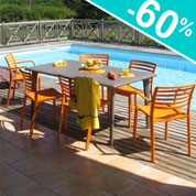 Salon resine 6 pl chocorange
